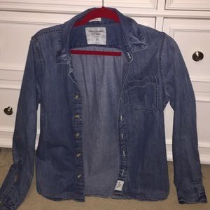 denim button down shirt